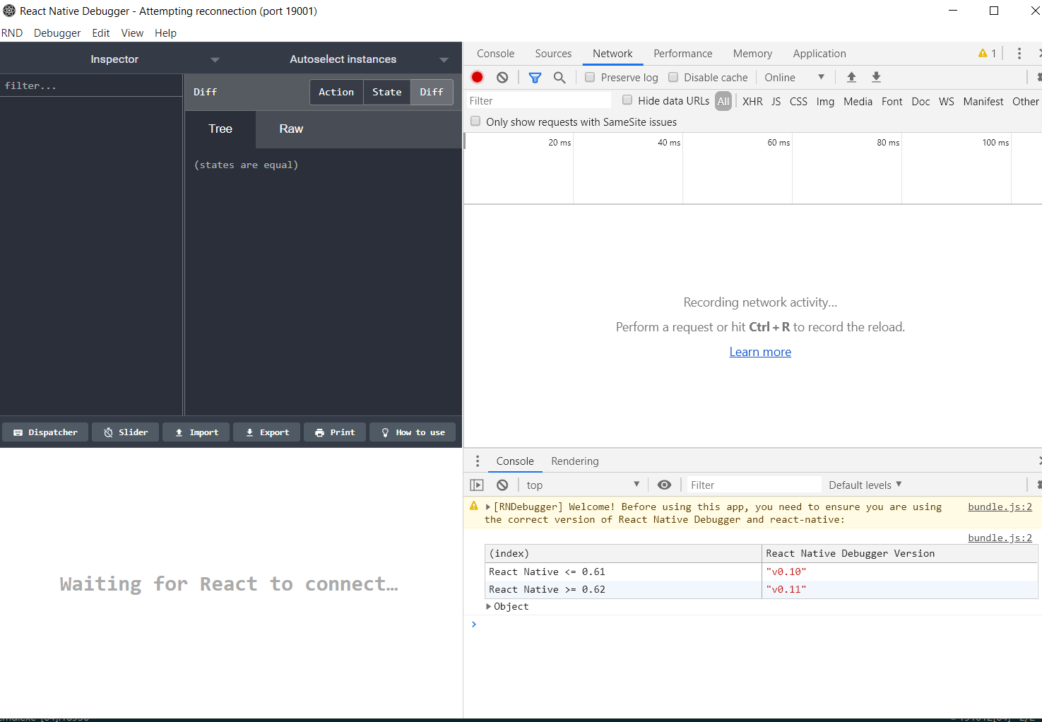 Always attempting reconnection · Issue #563 · jhen0409/react-native ...