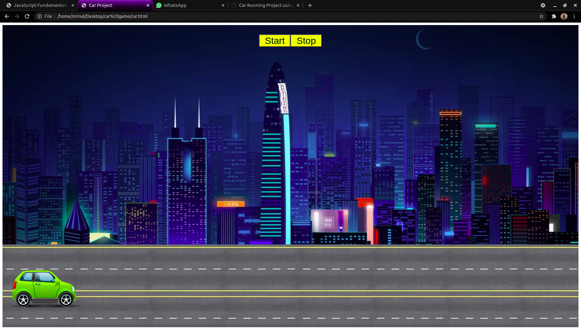 Car Running Project using Html,Css,Javascript · Issue #874 · Vishal-raj ...