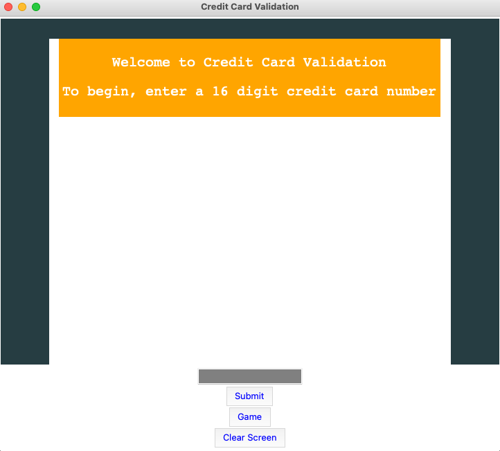GitHub - jeremy-was/CreditCard: Credit Card validation app (GUI)