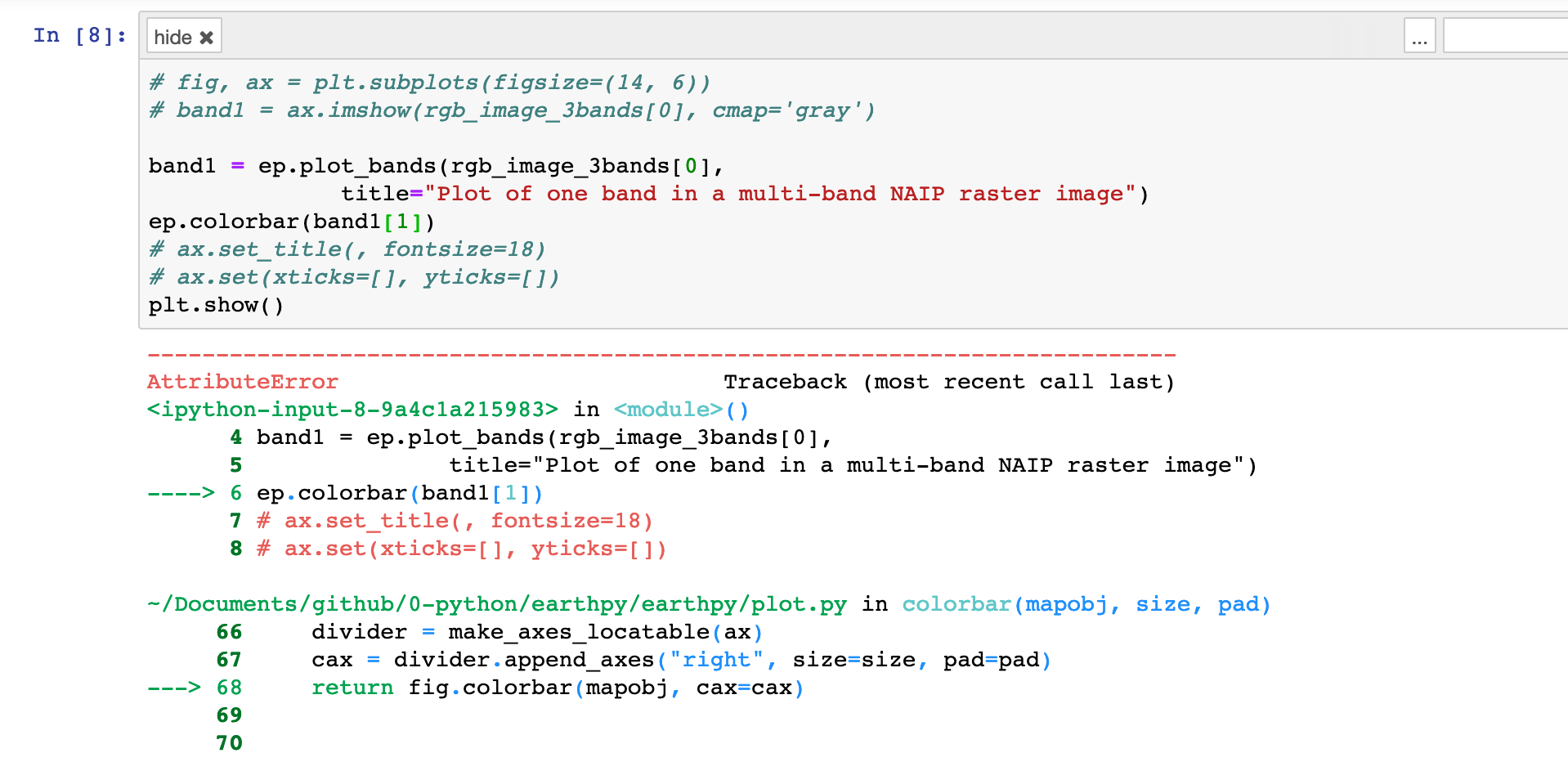 Plot Bands Updates · Issue #274 · earthlab/earthpy · GitHub
