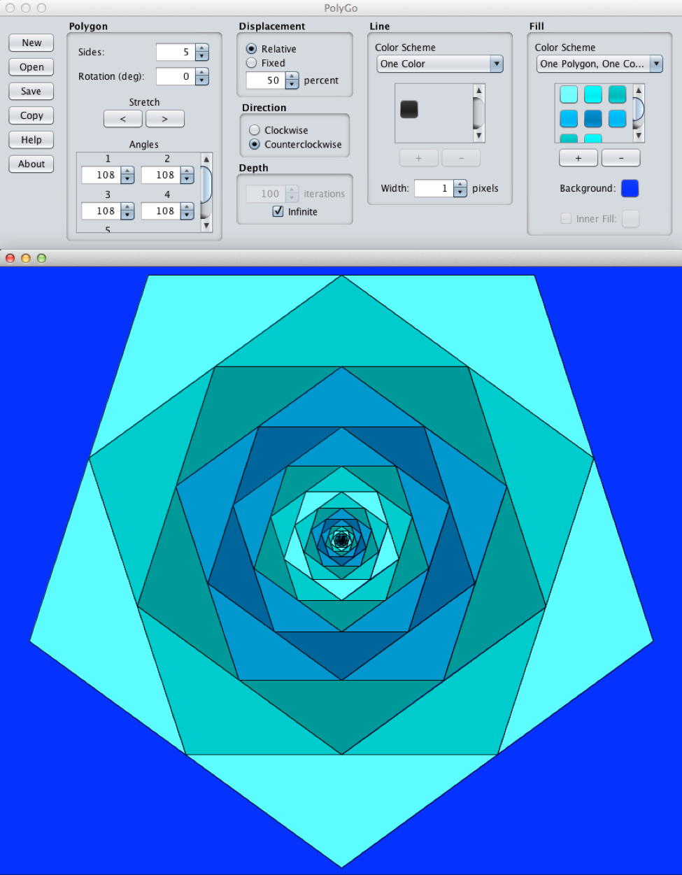 GitHub - yigalagam/PolyGo: Create beautiful patterns of nested polygons