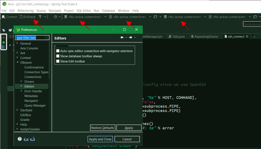 DBeaver toolbar in non DBeaver perspective · Issue #2840 · dbeaver ...