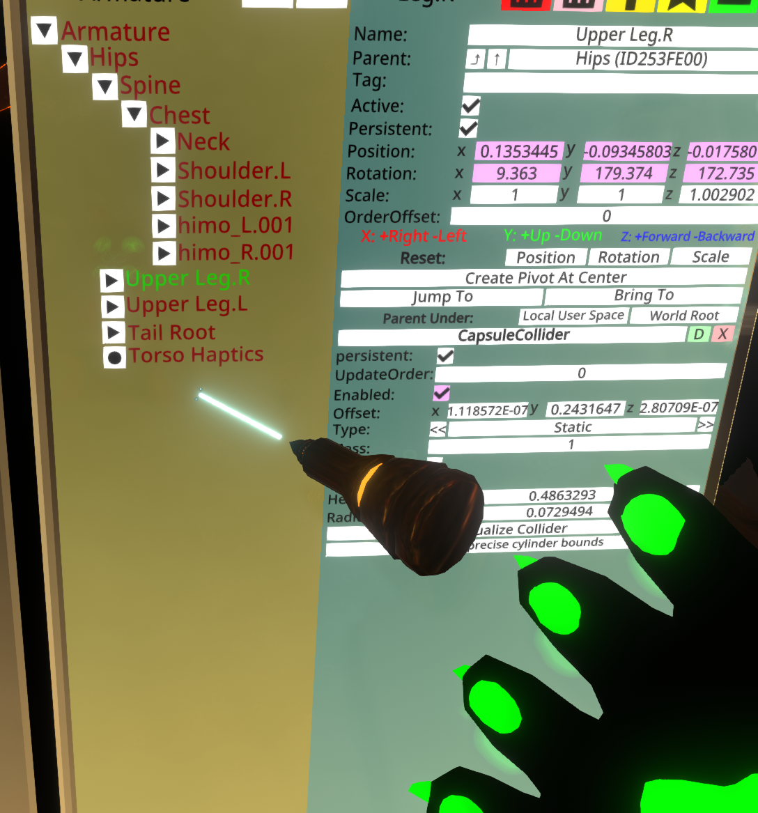 Component(s) for specifying tool grip position/rotation/scale offsets ...