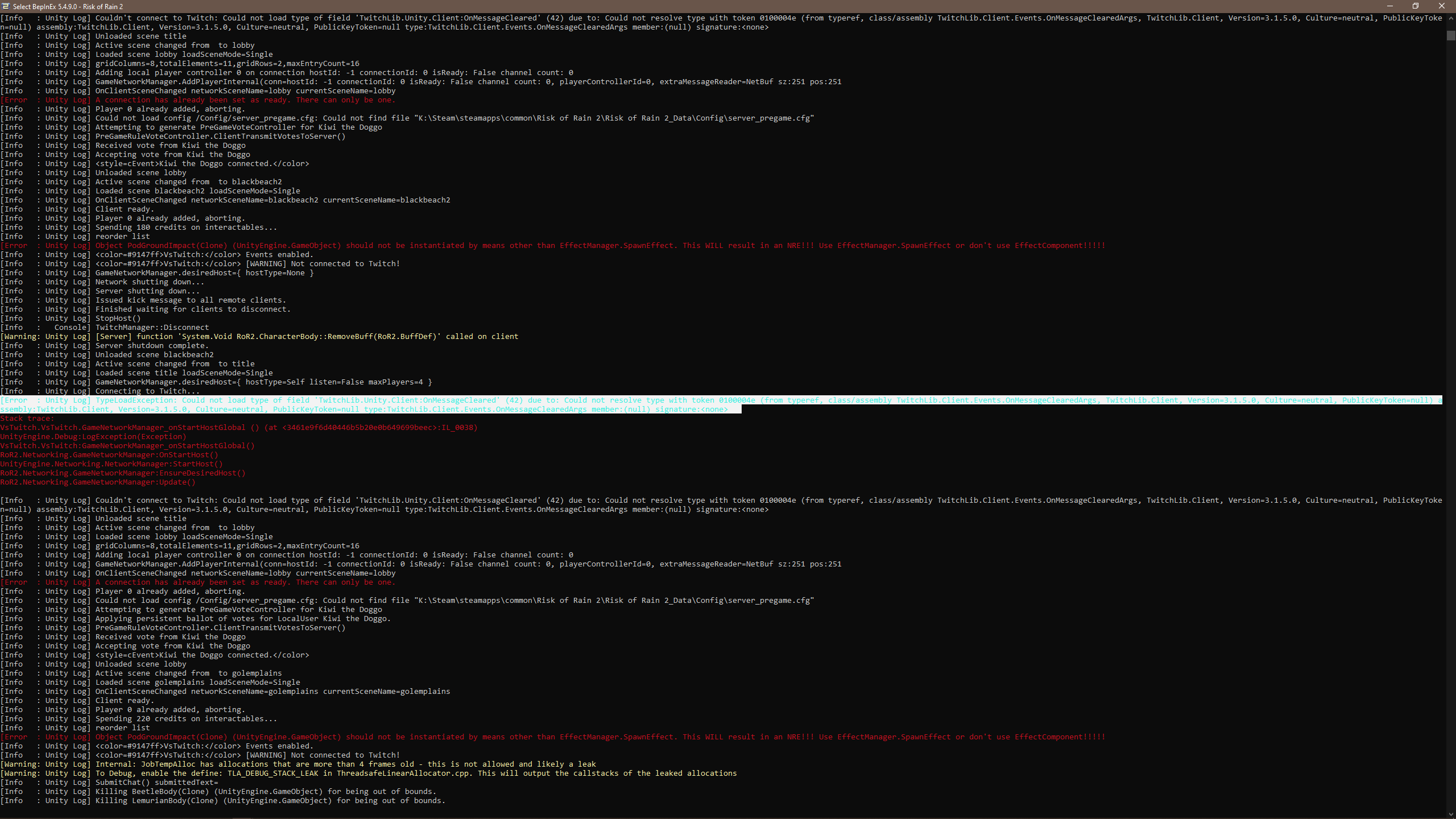 Issue loading mod · Issue 11 · JustDerb/RoR2VsTwitch · GitHub