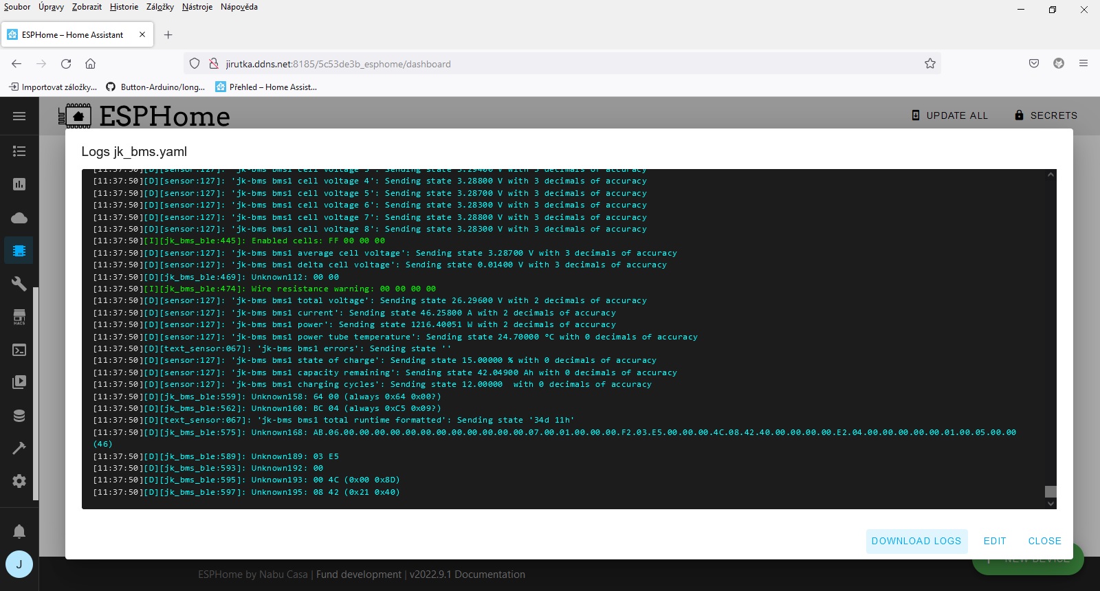 My first connection JKBMS with ESPHome · Issue #160 · syssi/esphome-jk ...