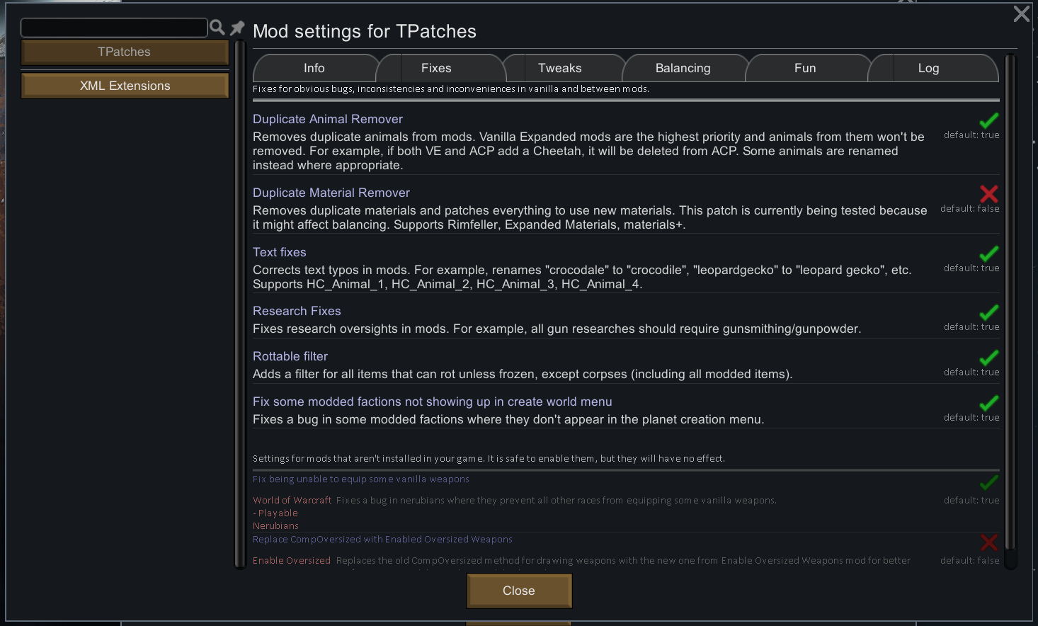 GitHub SuperflyJohnson/RimworldTPatches Many fixes, tweaks