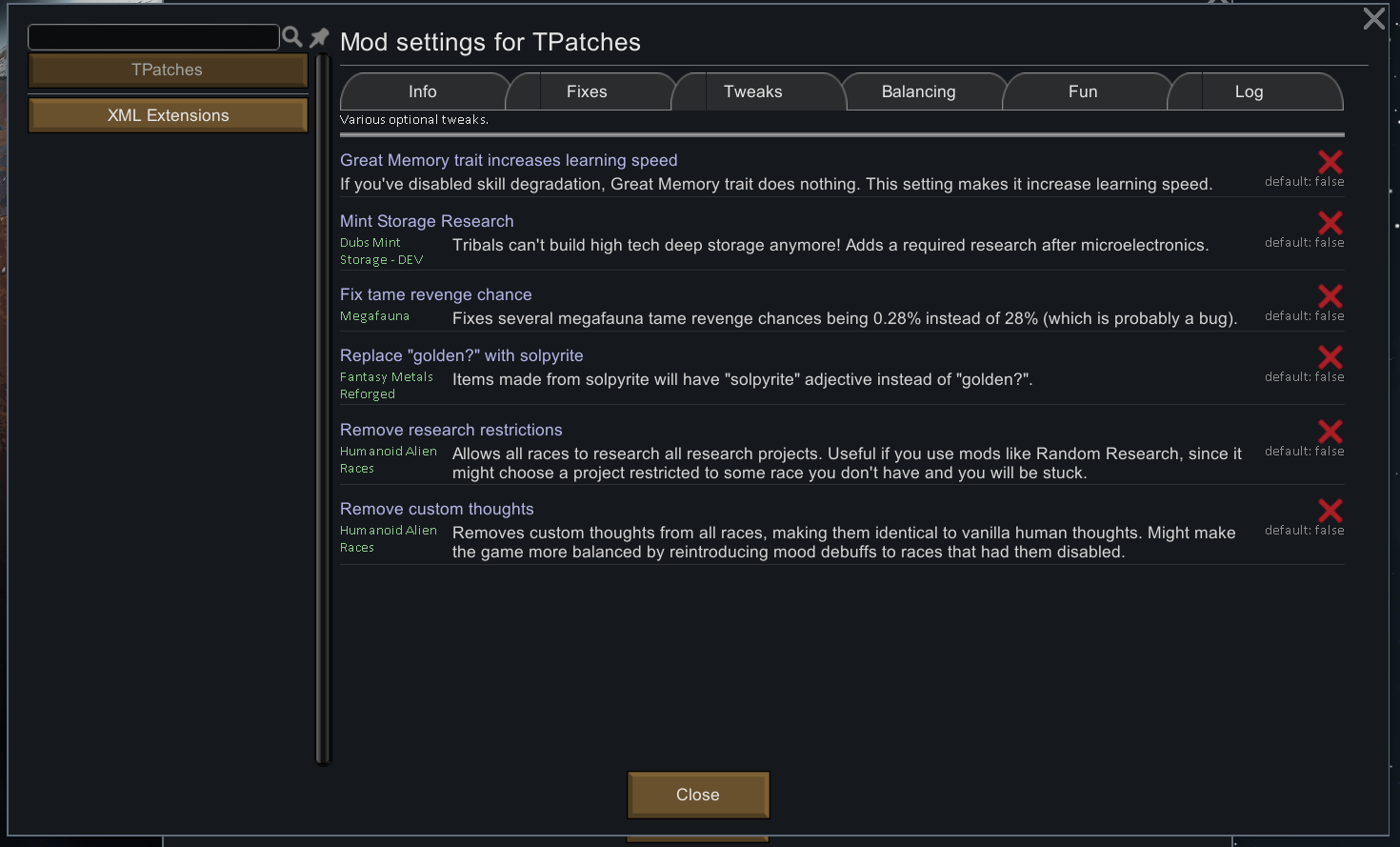 GitHub SuperflyJohnson/RimworldTPatches Many fixes, tweaks