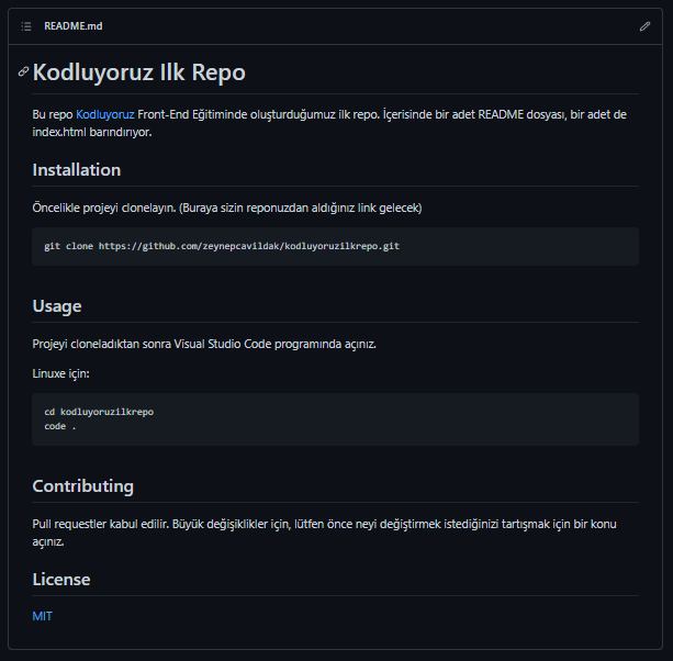 GitHub - zeynepcavildak/kodluyoruzilkrepo: Kodluyoruz Eğitimi ...