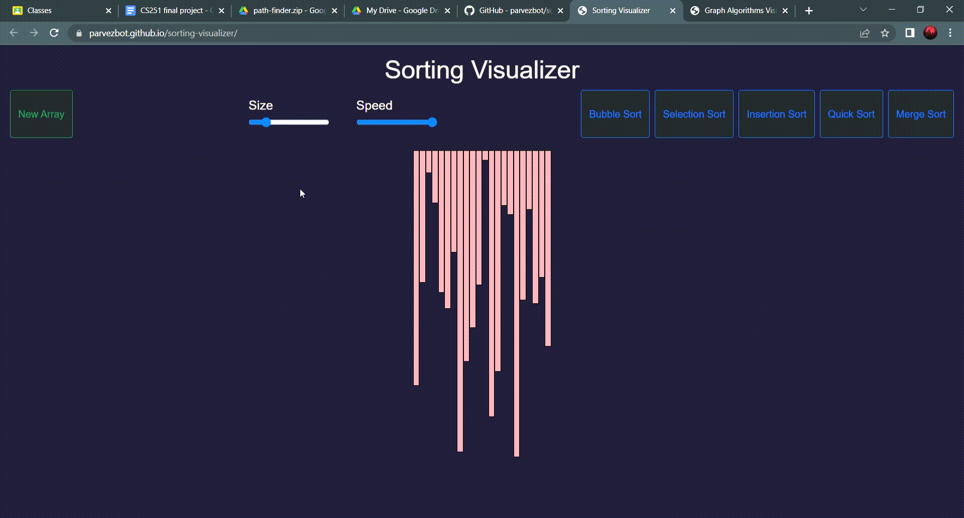 GitHub - palak-chaturvedi/Sorting-Visualizer_Using-Data-Structiures