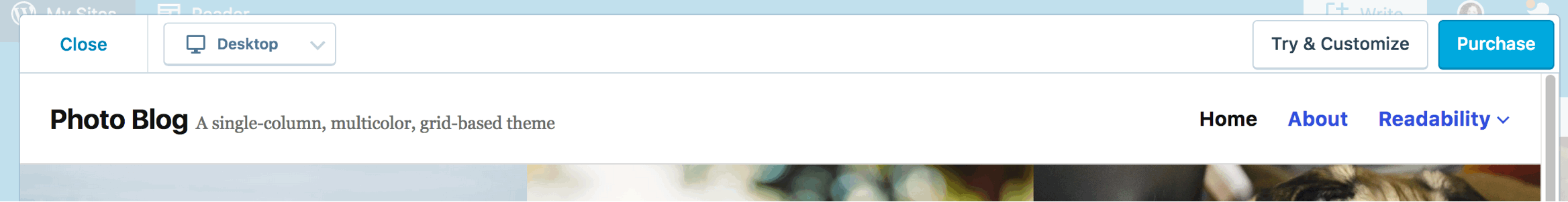 photo blog theme wordpress com