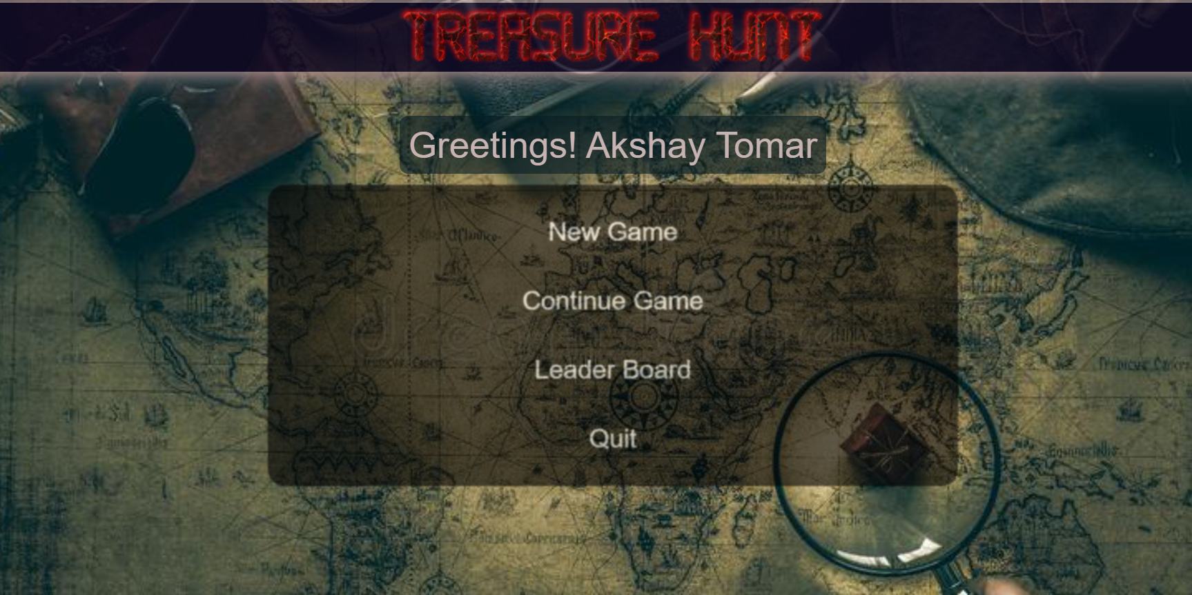 GitHub - Anim3shSinha/Treasure-Hunt-Game: Treasure Hunt Game