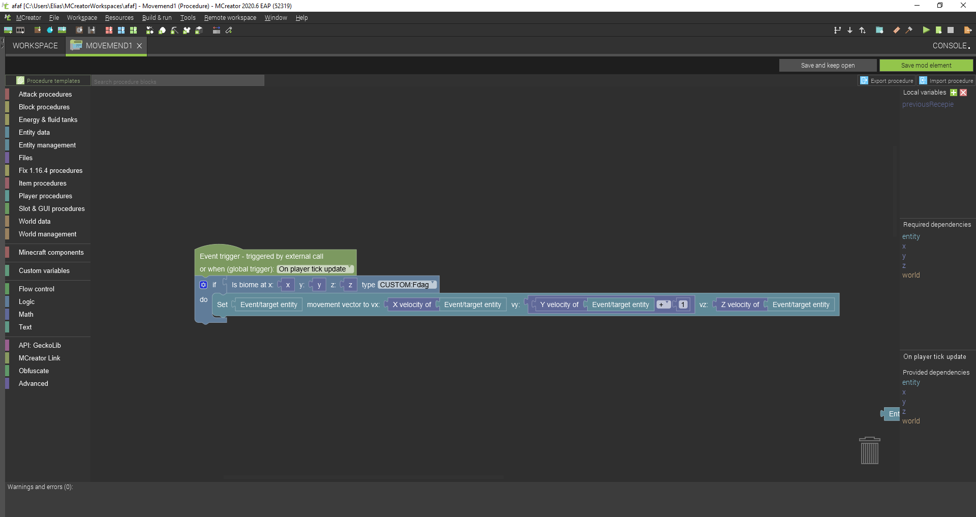 Is biome at x y z Bug · Issue #683 · MCreator/MCreator · GitHub