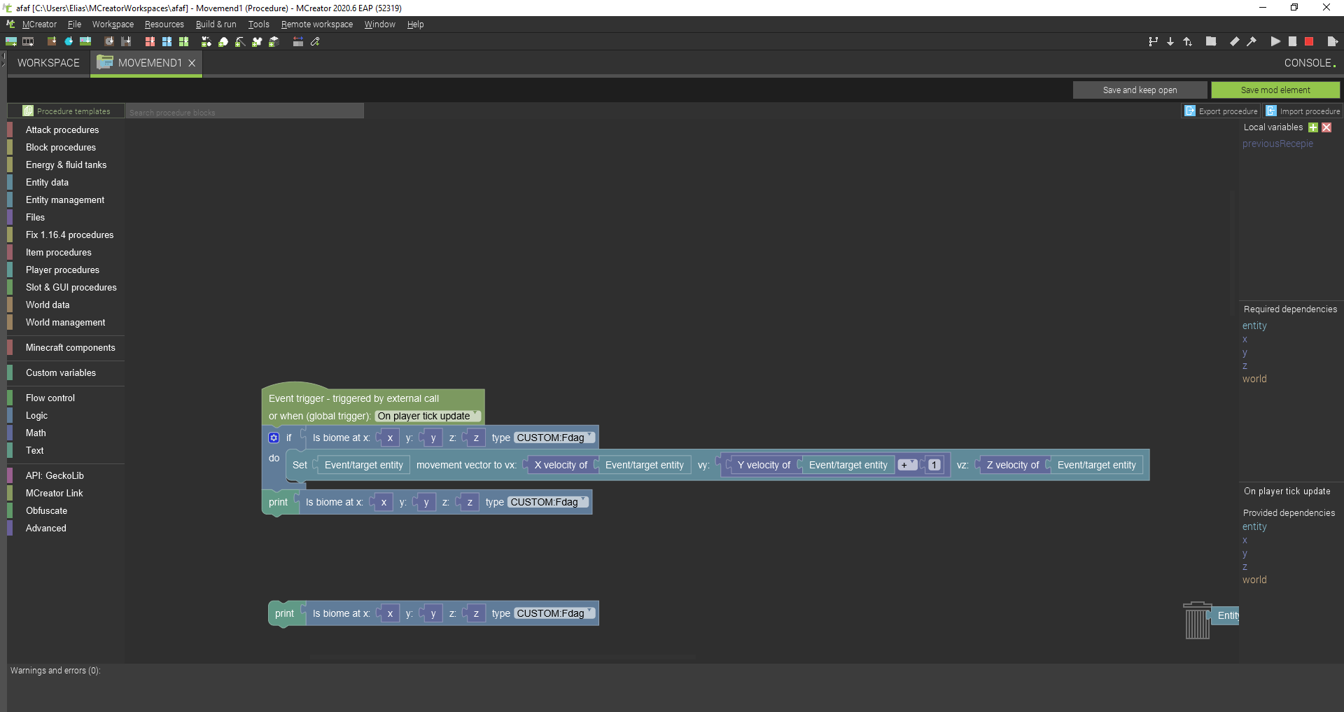Is biome at x y z Bug · Issue #683 · MCreator/MCreator · GitHub