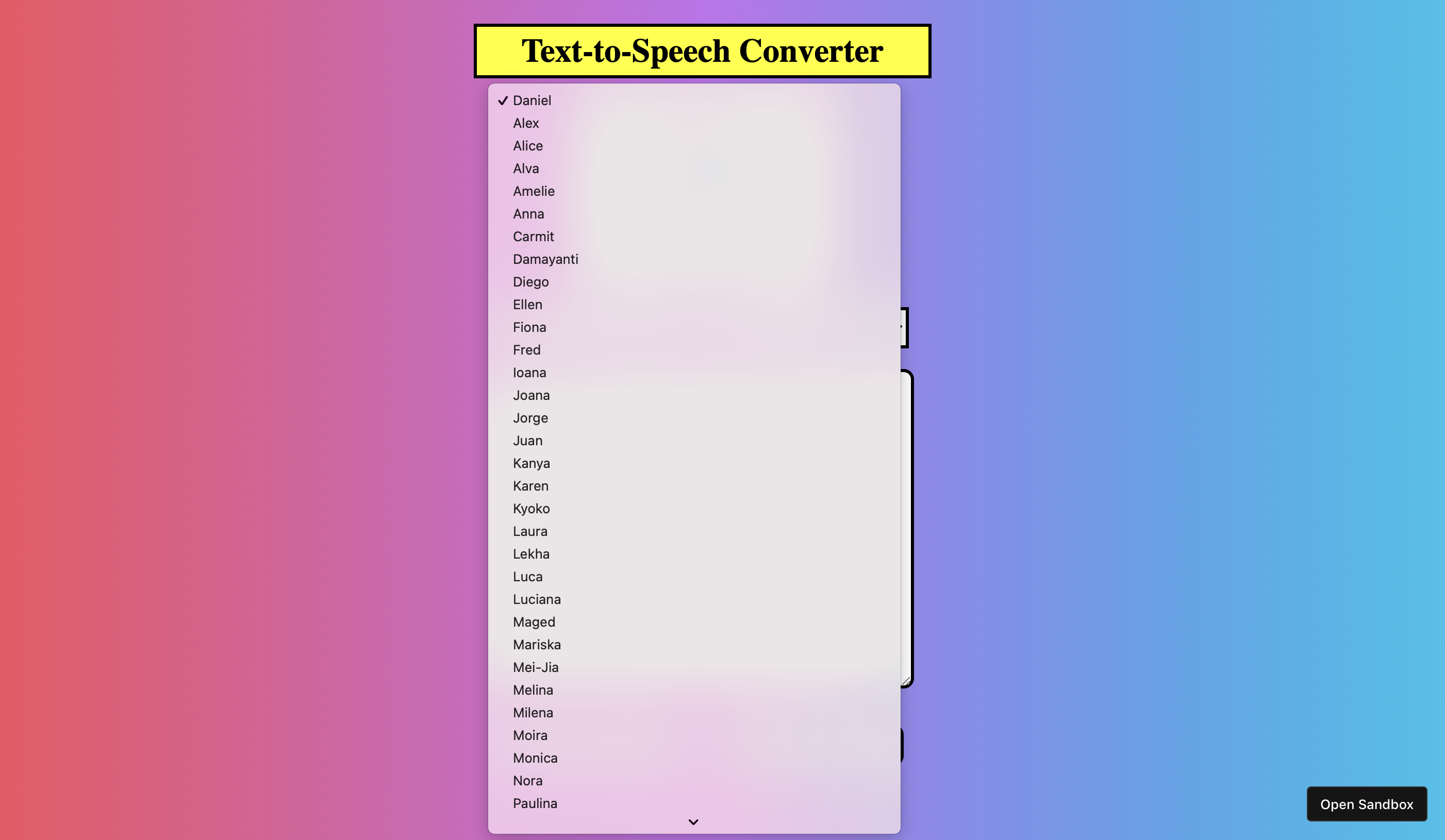 text-to-speech - Codesandbox
