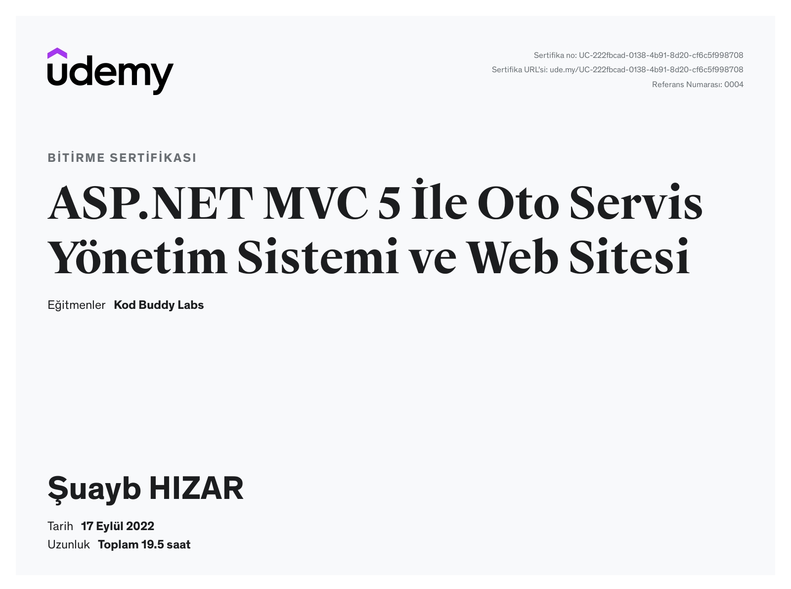 UdemySertifika