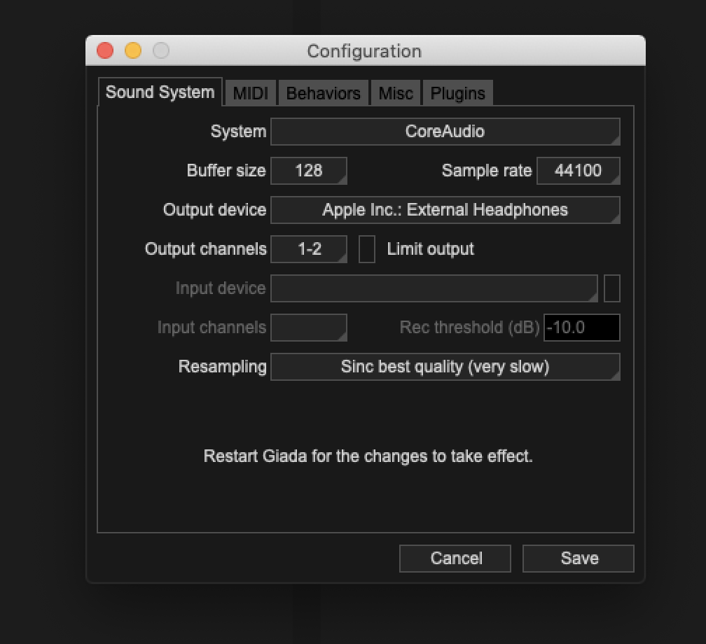 Mac input device greyed out · Issue 480 · monocasual/giada · GitHub