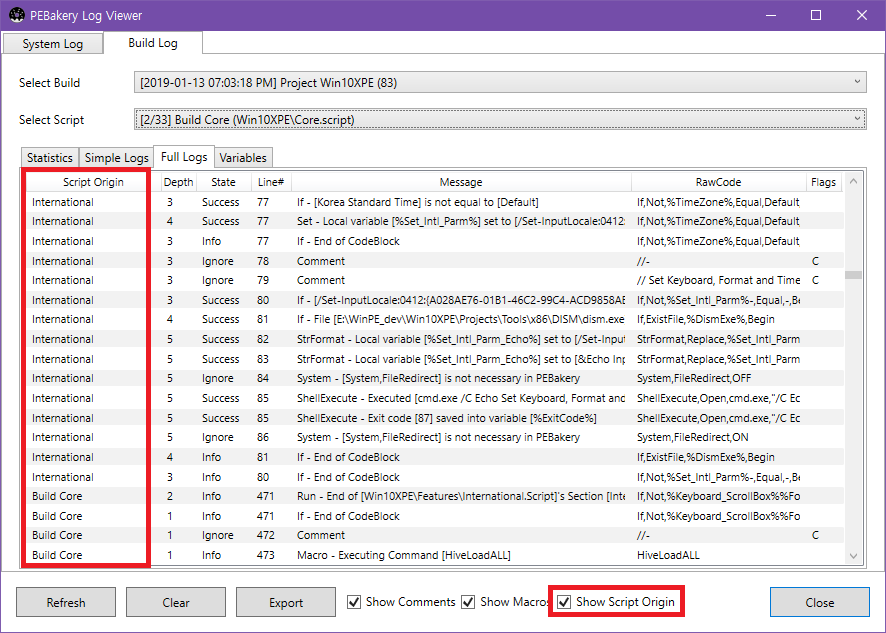 Improvement: Show the script title in Build Log:Simple Logs and Full ...