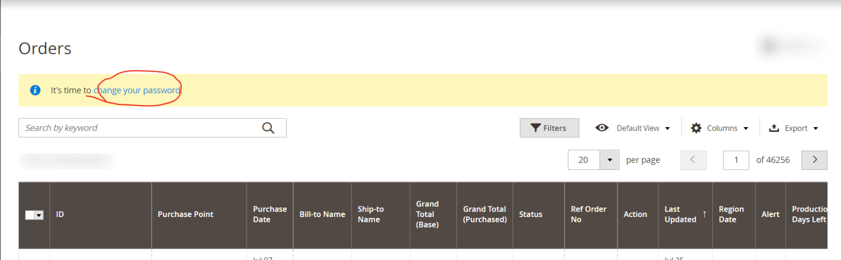 Admin It's time to change your password Link Is Not Working and Admin