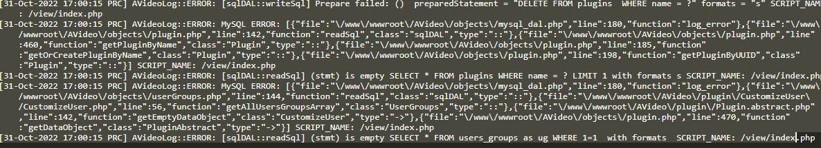 happens after sometime · Issue #7340 · WWBN/AVideo · GitHub