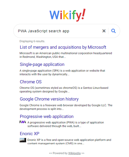 GitHub - AhanafVai/Wikify: A search engine powered by Wikipedia · GitHub