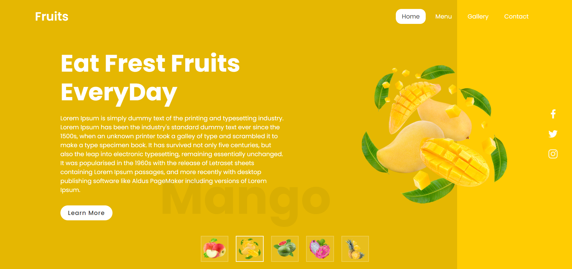 GitHub - vikiofficial/Fruits-LandingPage