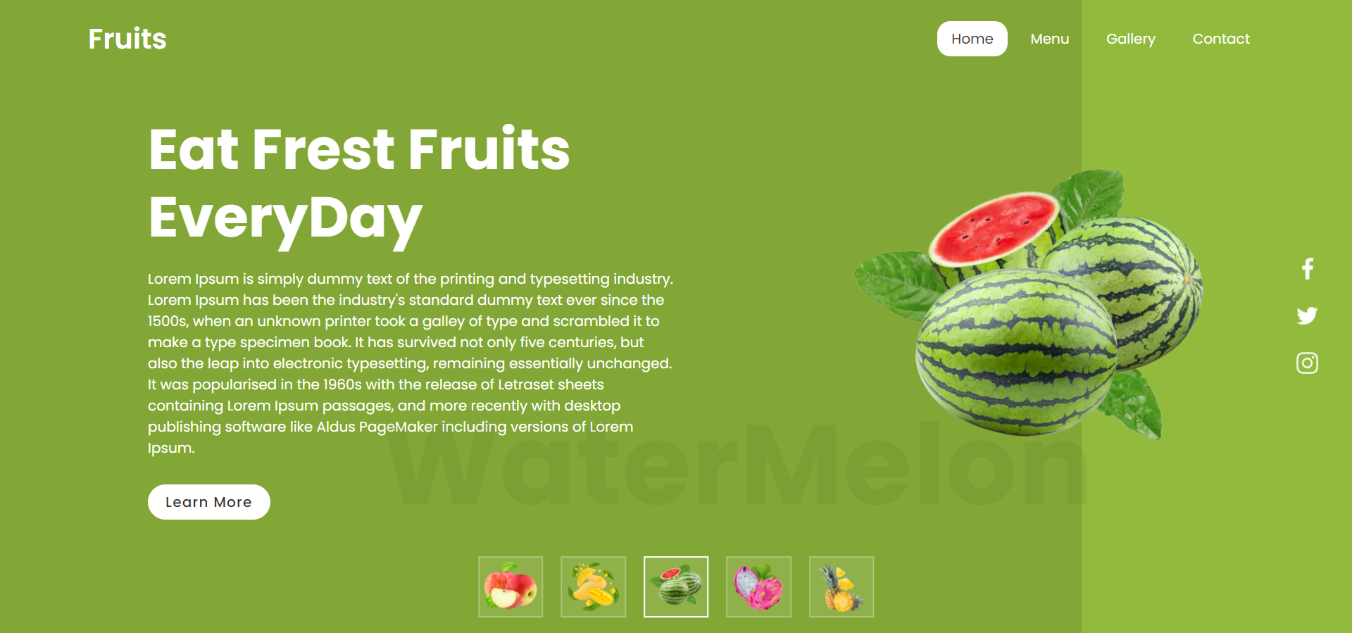 GitHub - vikiofficial/Fruits-LandingPage