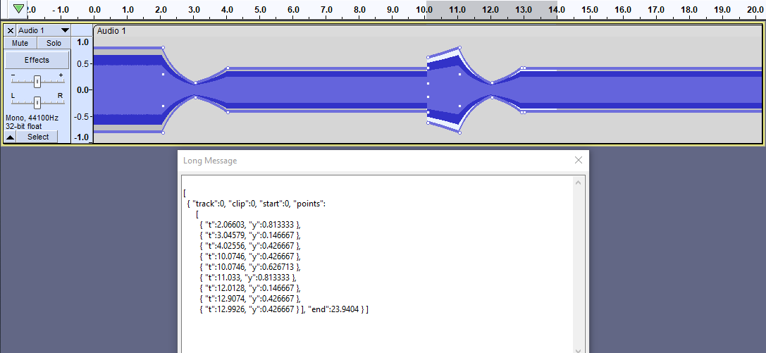 Audacity creates an extra Envelope Point when copying a selection to ...