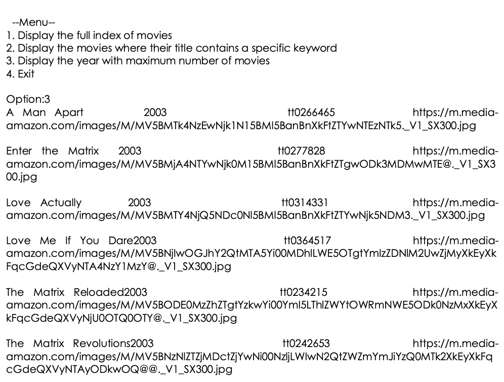 GitHub belimm/indexingmovies Creating binary search tree format