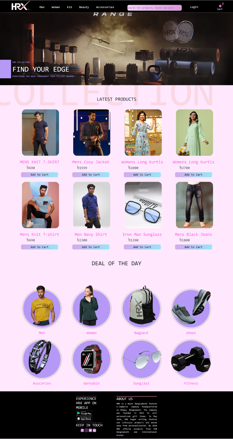 GitHub - hrshammo/Fashion-Store: It's a simple shopping website UI. It ...