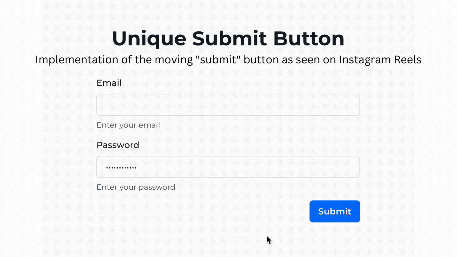 GIF of the implementation