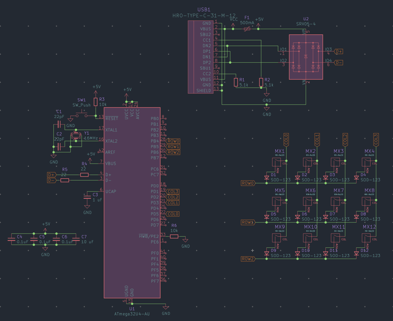 GitHub - sofL-U4T/Macropad-PCB: PCB designed to fit a 4 x 3 macropad
