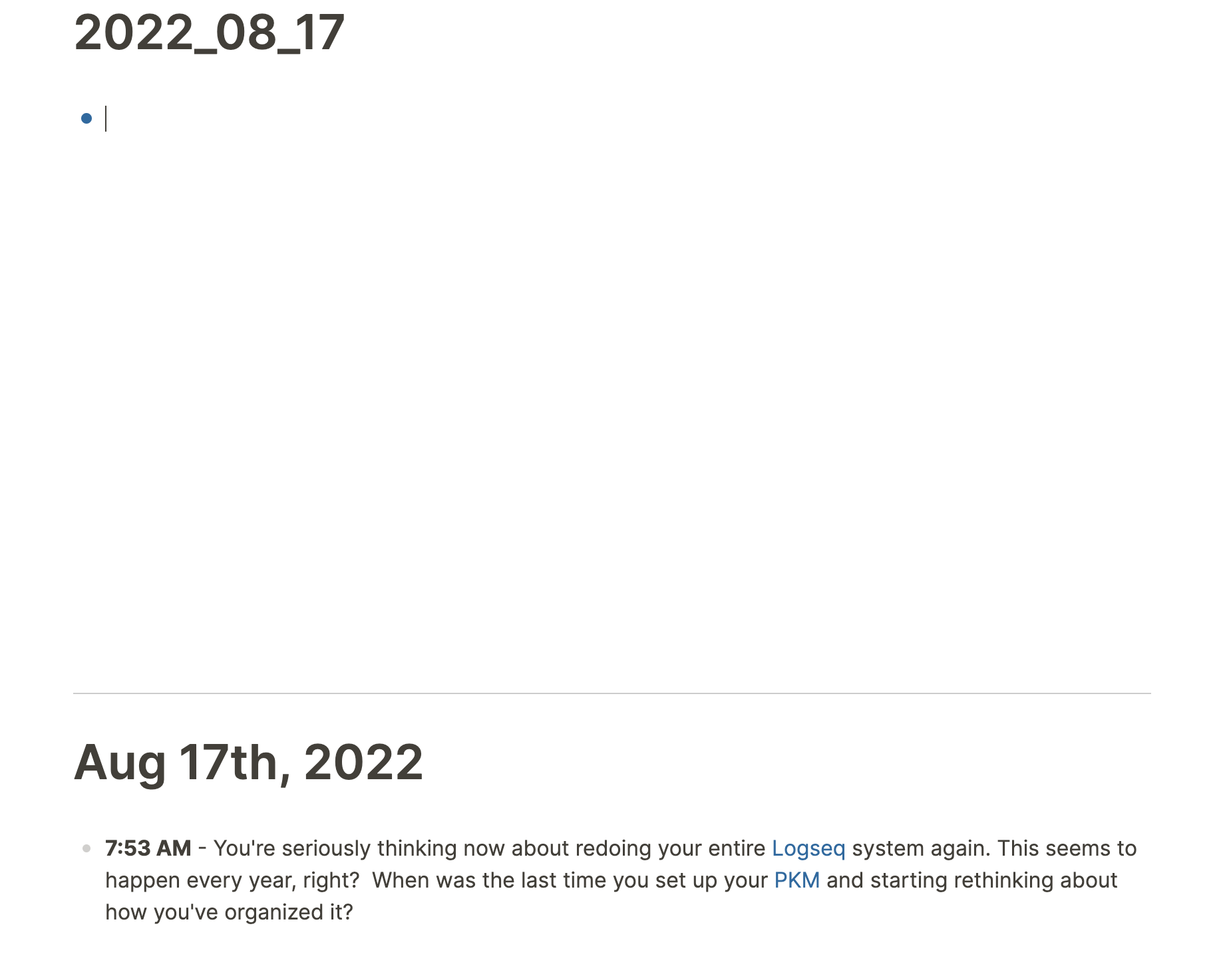 Seeing Two Versions Of Today s Date Journal Issue 6382 Logseq