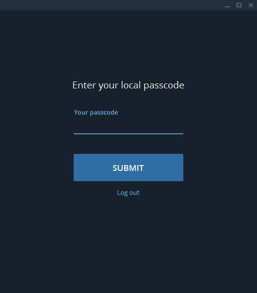 No passcode entry field on start in latest telegram update · Issue ...