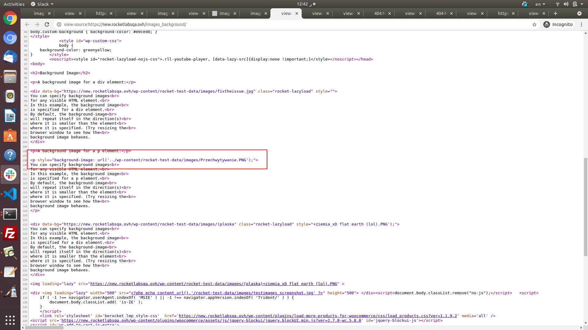 Lazyload back ground images is not working when using image relative
