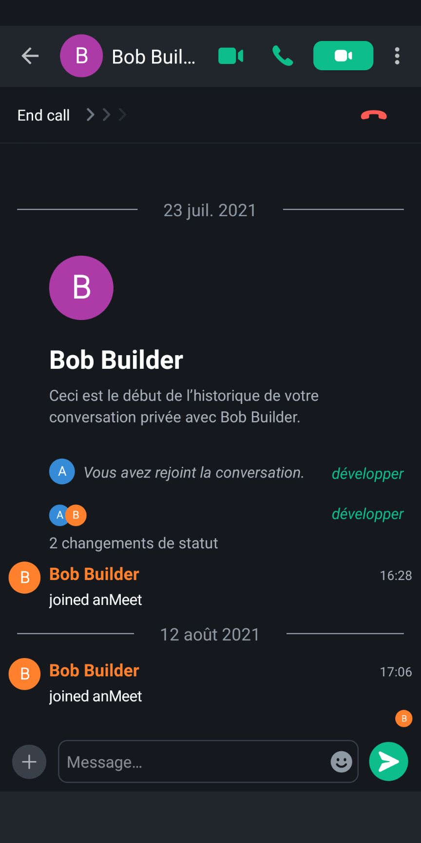 jitsi in DM calls weirdness
