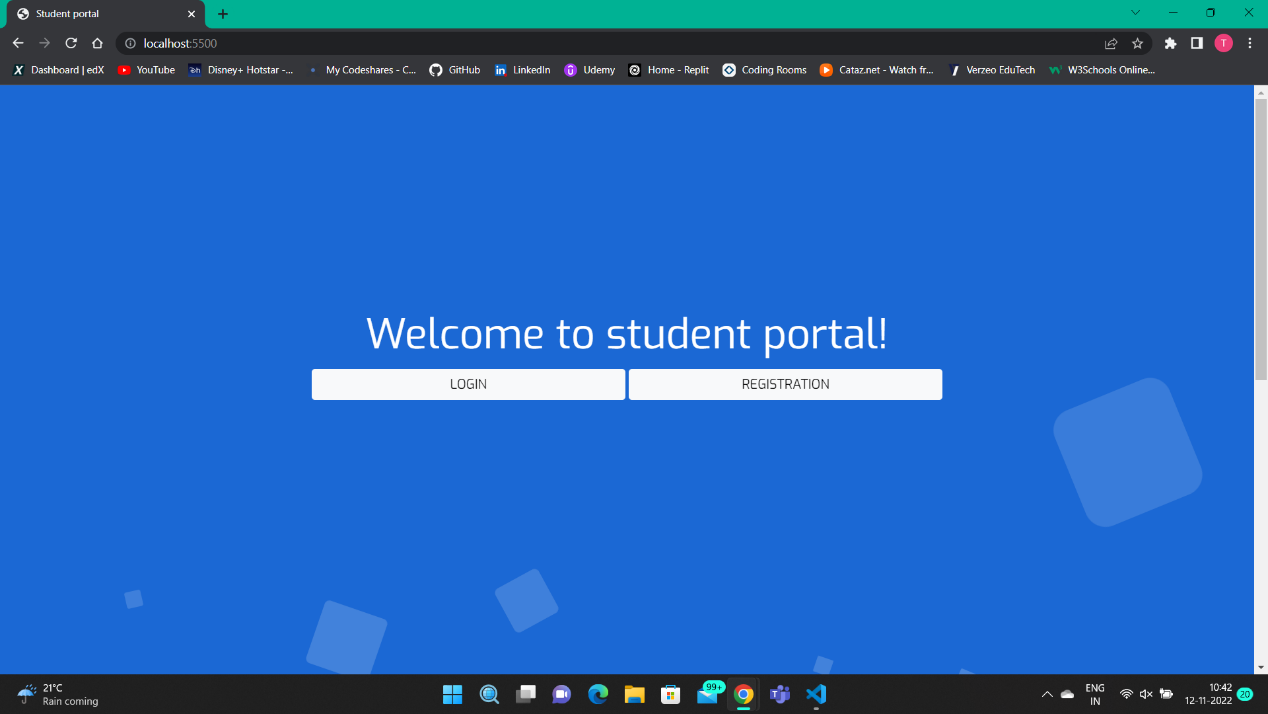 Github thanujadayananda student portal a student portal website
