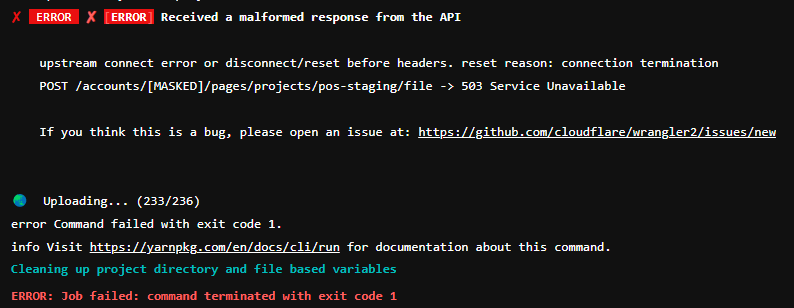 React - wrangler pages publish -> error 503 · Issue #1041 · cloudflare ...