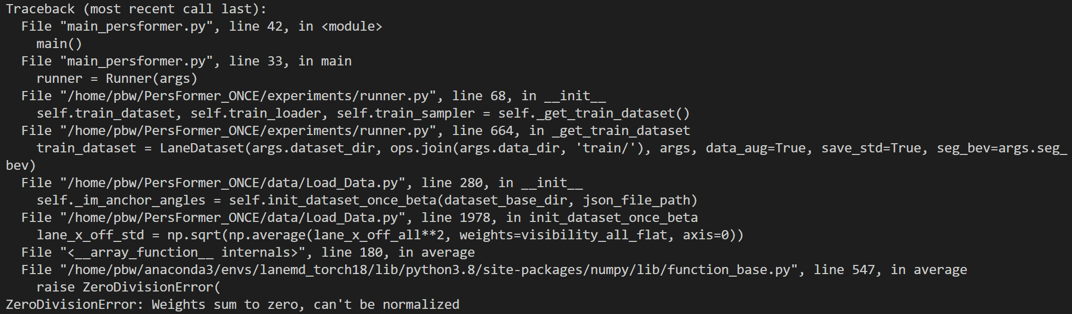 Error when testing in ONCE_3DLane dataset · Issue #92 · OpenDriveLab ...