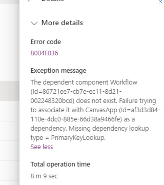 [CoE Starter Kit - BUG] Error on import of ...