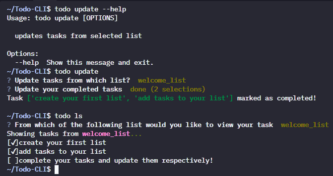 GitHub - 777advait/Todo-CLI: A basic Todo application that works on ...