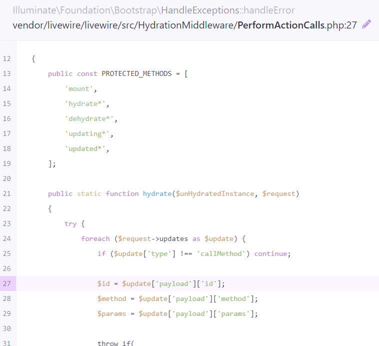 ErrorException Undefined array key "id" in PerformActionCalls.php ...