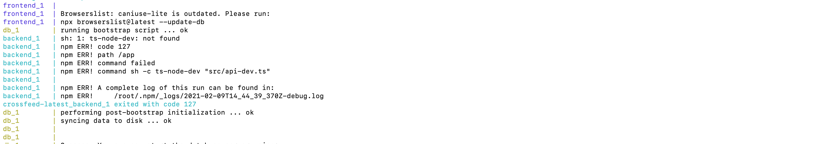 Backend container is failing to start · Issue #934 · cisagov/crossfeed ...
