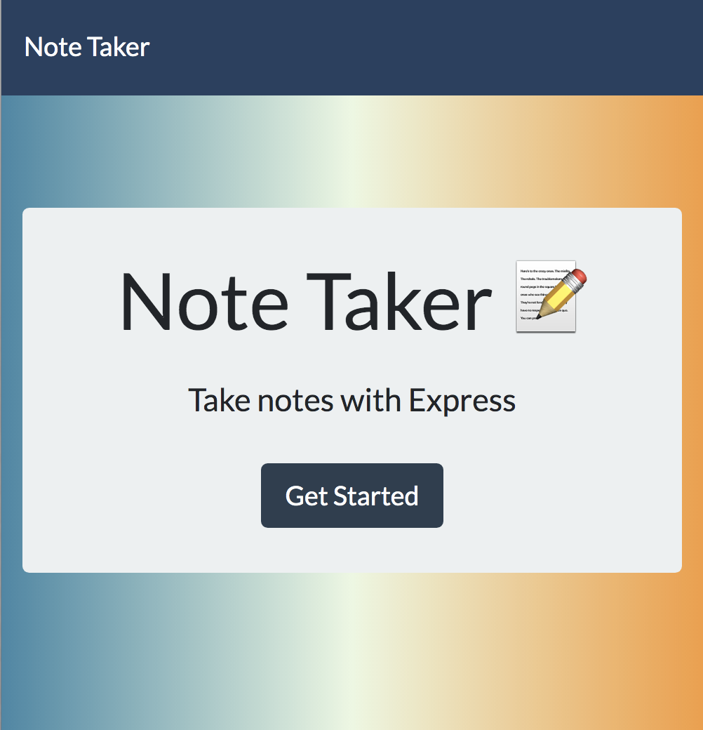 GitHub - mmtariqk/note-taker: This note taker application permits a ...