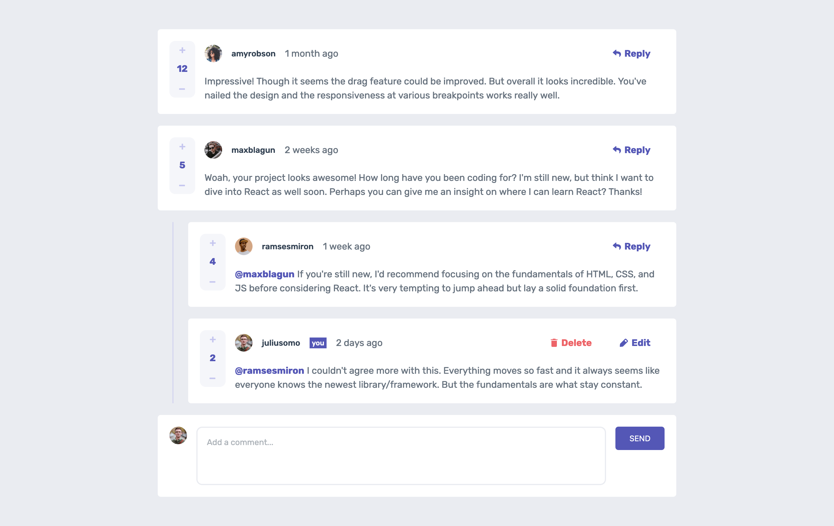 GitHub - LunZaiZai0223/FM-interactive-comments-section