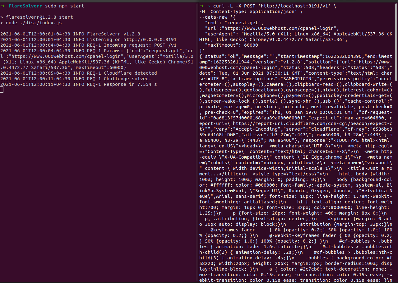 The result is not correct · Issue #143 · FlareSolverr/FlareSolverr · GitHub