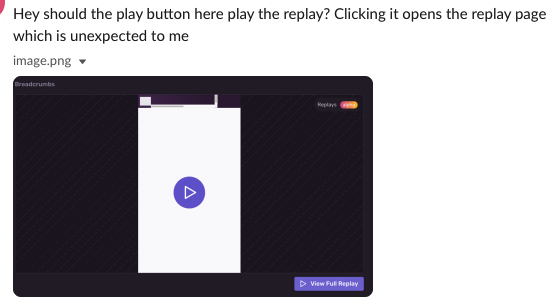 Design treatment for the Replay preview CTA on Issue Details · Issue ...