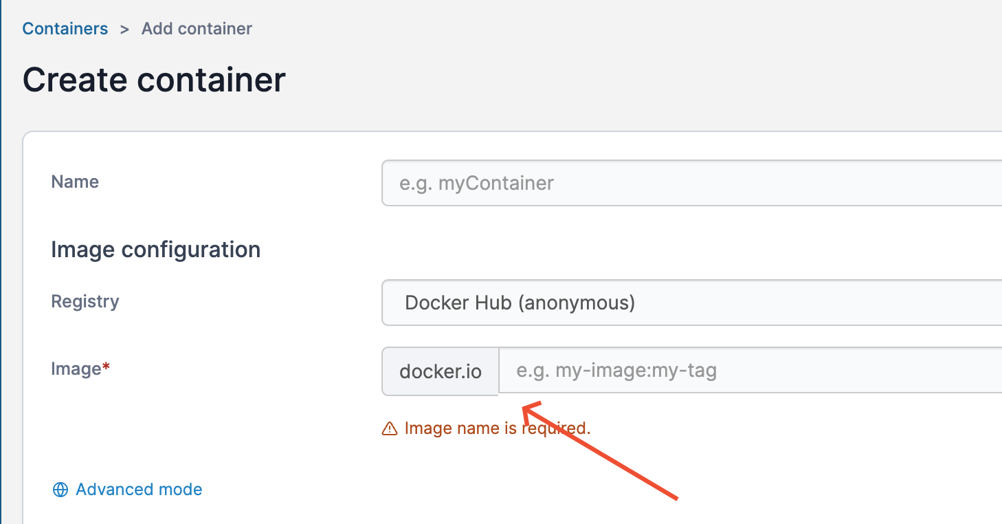 Height Discrepancy Between Registry Name Display And Image Name Field 