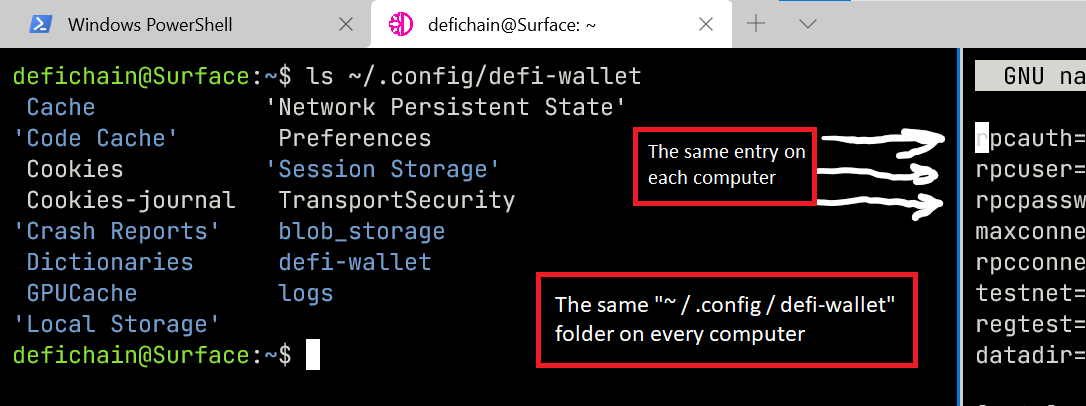 config defi-wallet