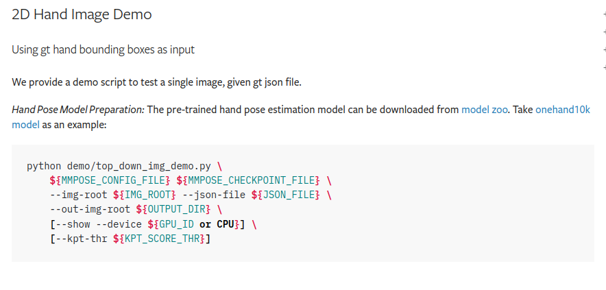 Model Zoo for hand keypoints not linked. · Issue #1417 · open-mmlab ...