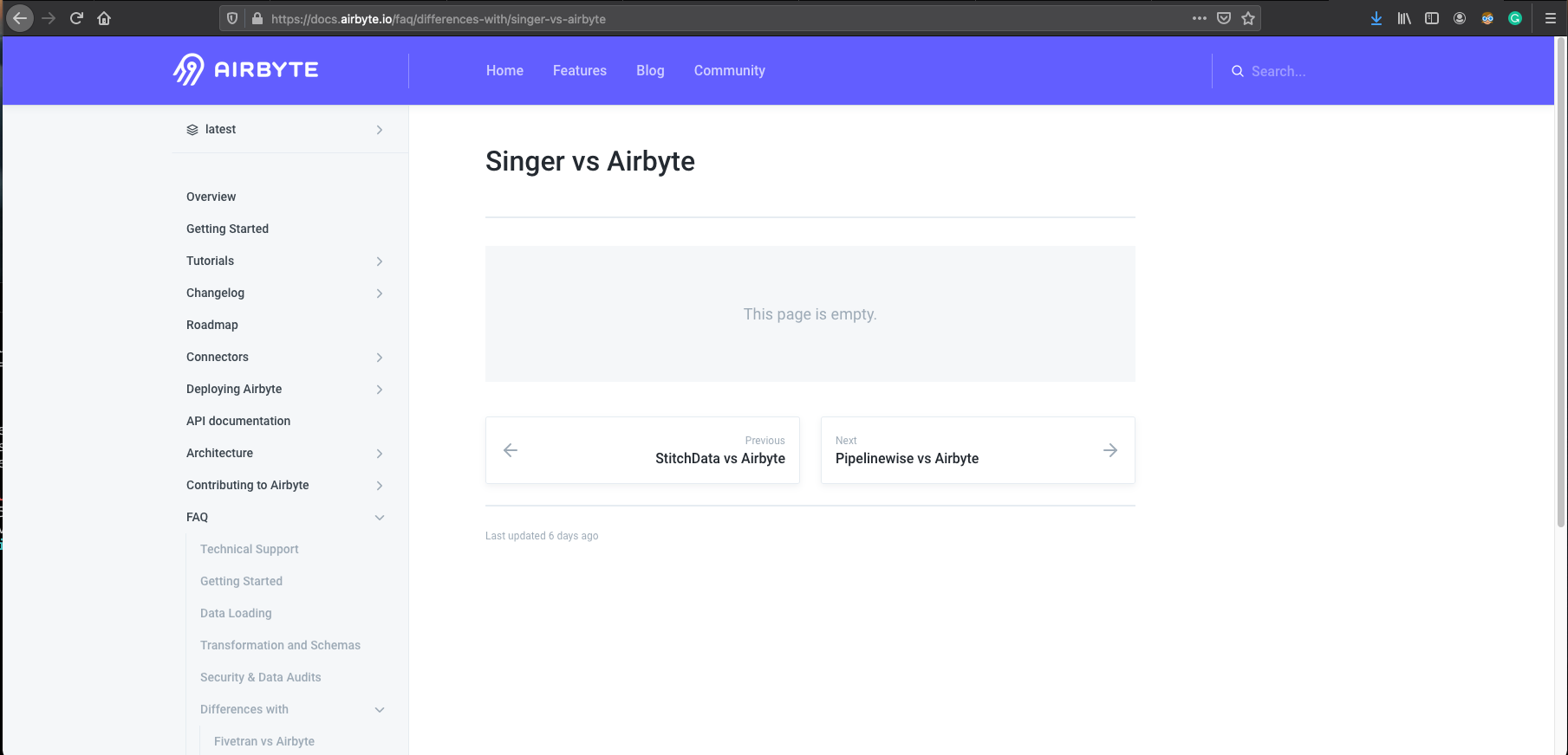 Links on docs for comparing airbyte seems broken · Issue #2374 ...